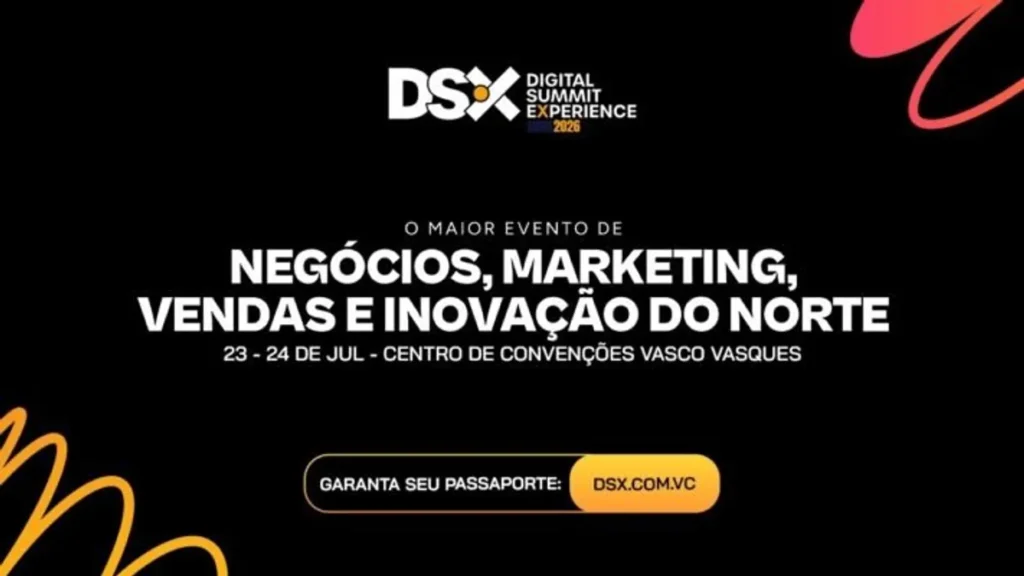 Fernando Miranda palestrando no palco do DSX 2026 em Manaus